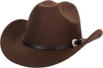 Western Cowboy Hat for Men Women Classic Cowgirl with Buckle Belt  para Hombre Accessories