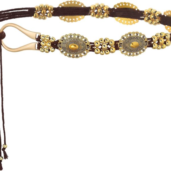 Western  Belt Women Rope Belts Cowgirl Turquoise Boho Waist Belt for Country Concert Outfit