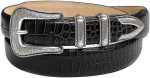 Genuine Full-Grain Cowhide Leather Dress Belt 1-1/8"(30mm) taper down to 1"(25mm) wide or Belt Strap only