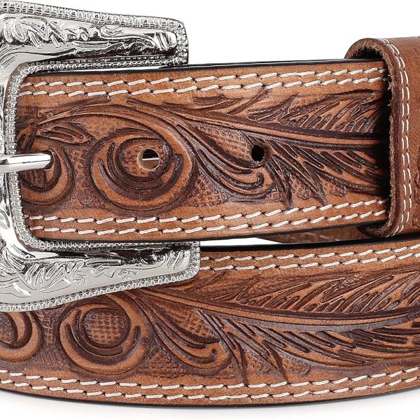 mens Western full grain Leather belt Strap w/Snaps for Interchangeable Buckles, USA,